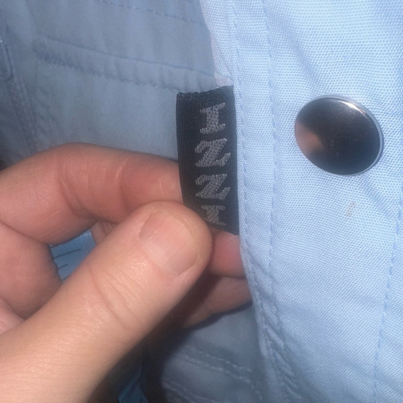 Vintage IZZI Jacket Blue PIN STRIP Women's Size MEDIUM - Picture 3 of 9